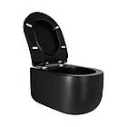 Унітаз підвісний Qtap Taurus безобідковий із сидінням Soft-close QT2433084EUQMB, фото 4