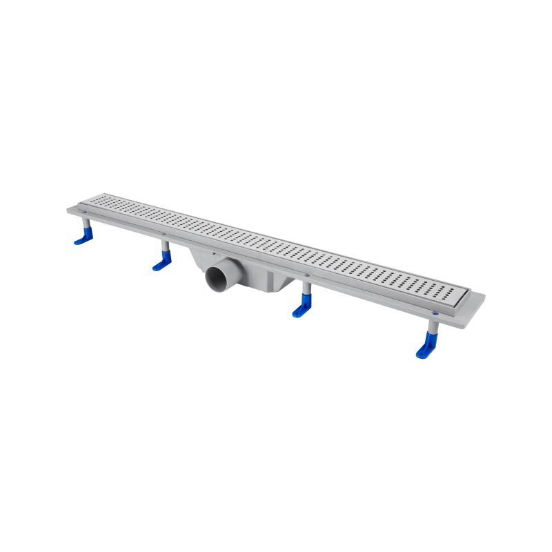 Трап Qtap Dry FB304-800 лінійний з сухим затвором і нержавіючої сіткою 800х73, фото 1