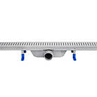 Трап Qtap Dry FB304-800 лінійний з сухим затвором і нержавіючої сіткою 800х73, фото 3