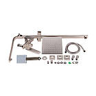 Душова система з неіржавкої сталі Lidz (NKS) 10 30 007 15 колір сатин матова квадратна, фото 8