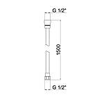 Шланг для душа Lidz (NKS)-50 30 150 00 Польща із нержавіючої сталі sus304, фото 2