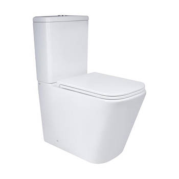 Унітаз підлоговий Qtap Tern Ultra Quiet безобідковий із сидінням Soft-Close QT17222175AUQ1W White