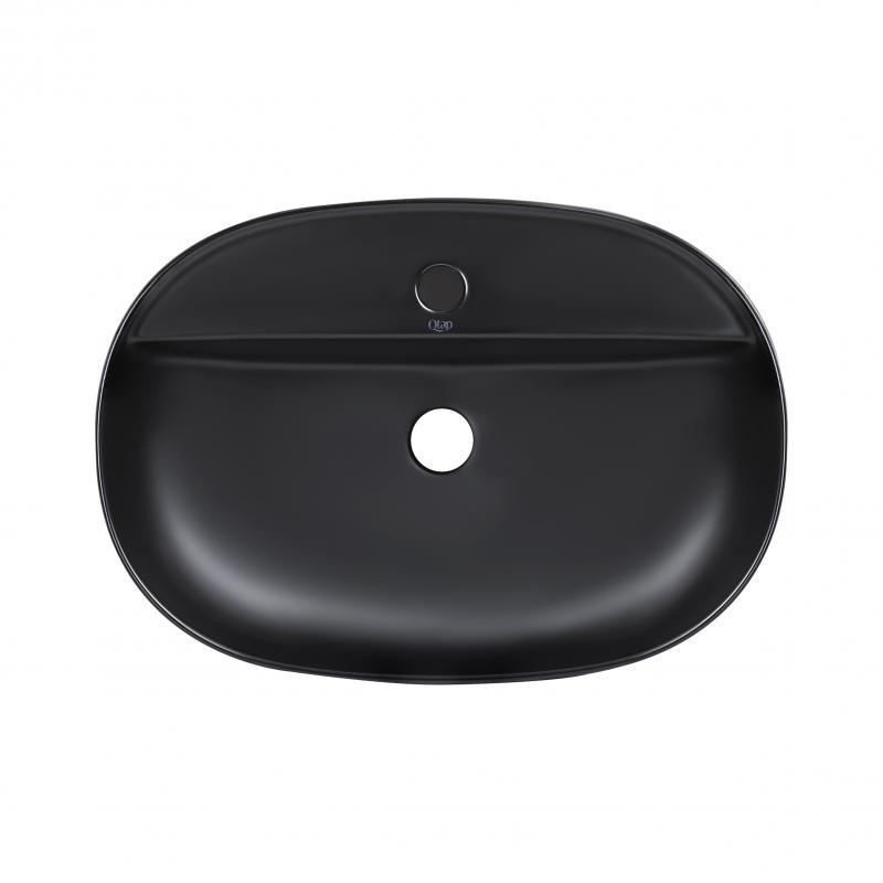 Раковина-чаша Qtap Scorpio 610x400x120 Matt black QT142203MBMBN, фото 1