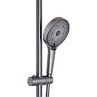 Душова система для душу Qtap Slavonice на два споживачі QTSLA110GMB45913 Gunmetal Black PVD, фото 4