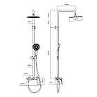 Душова система універсальна Qtap Slavonice на три споживачі (з виливом) QTSLA111CRM45909 Chrome, фото 2
