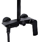 Душова система універсальна Qtap Slavonice на три споживачі (з виливом) QTSLA111BLM45911 Black Matt, фото 4