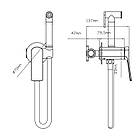 Набір для гігієнічного душу Qtap Slavonice округлий QTSLA262GMB45916 Gunmetal Black PVD, фото 2