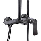 Душова система для душу Qtap Slavonice на два споживачі QTSLA110GMB45913 Gunmetal Black PVD, фото 3