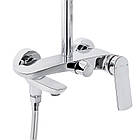 Душова система універсальна Qtap Slavonice на три споживачі (з виливом) QTSLA111CRM45909 Chrome, фото 3