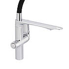 Змішувач для кухні Qtap Vlasta New з гнучким виливом з під'єднанням для питної води QTVLA364CRM45648 Chrome, фото 3