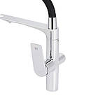 Змішувач для кухні Qtap Vlasta New з гнучким виливом з під'єднанням для питної води QTVLA364CRM45648 Chrome, фото 4