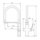 Змішувач для кухні Qtap Vlasta New з гнучким виливом із під'єднанням для питної води QTVLA364GMB45649, фото 2