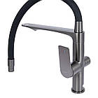 Змішувач для кухні Qtap Vlasta New з гнучким виливом із під'єднанням для питної води QTVLA364GMB45649, фото 4