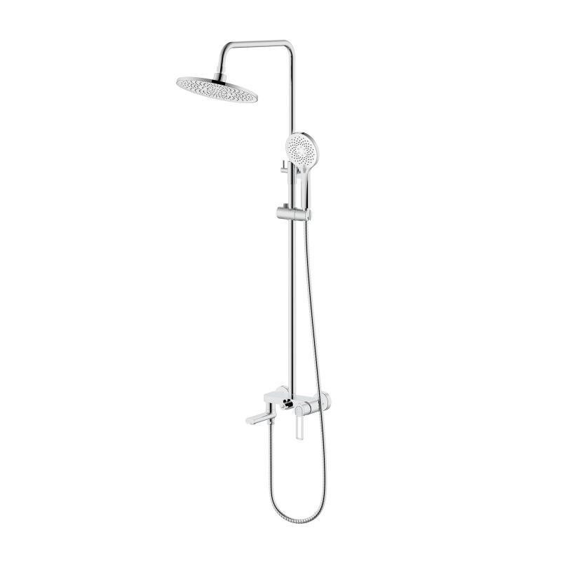 Душова система універсальна Qtap Taurus на три споживачі (з виливом) QTTAU111CRM45665 Chrome, фото 1