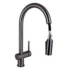 Змішувач для кухні Qtap Rozcesti з висувним виливом з під'єднанням для питної води QTROZ366GMB45939, фото 3