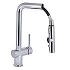 Змішувач для кухні Qtap Rozcesti з висувним виливом з під'єднанням для питної води QTROZ367CRM45941 Chrome, фото 3