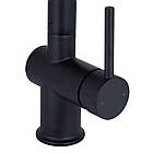 Змішувач для кухні Qtap Rozcesti з висувним виливом з під'єднанням для питної води QTROZ367BLM45943 Black, фото 4