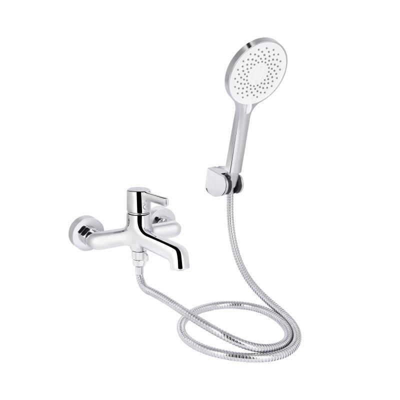 Змішувач для ванни Qtap Cardinal (з душовим гарнітуром) QTCAR259CRM45656 Chrome, фото 1