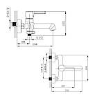 Змішувач для ванни Qtap Cardinal (з душовим гарнітуром) QTCAR259CRM45656 Chrome, фото 2