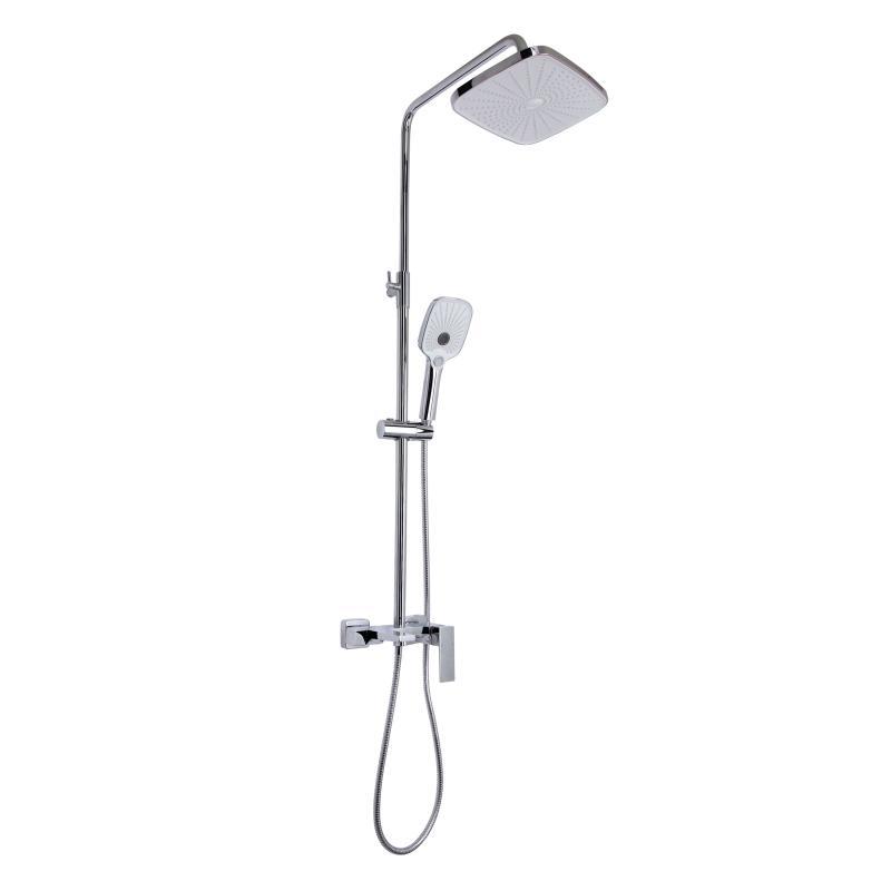 Душова система універсальна Qtap Gemini на три споживачі (з виливом) QTGEM111CRM45685 Chrome, фото 1