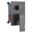 Душова система для душу Qtap Gemini прихованого монтажу на два споживачі QTGEM113GMB45698 Gunmetal Black PVD, фото 3