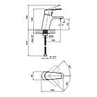 Змішувач для умивальника Lidz (CRM) 19 46 001 00, фото 2