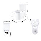Унітаз-моноблок підлоговий Qtap Swan Ultra Quiet безобідковий із сидінням Soft-Close WHITE QT16226080AW, фото 3