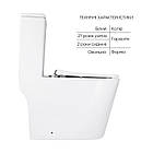 Унітаз-моноблок підлоговий Qtap Swan Ultra Quiet безобідковий із сидінням Soft-Close WHITE QT16226080AW, фото 5