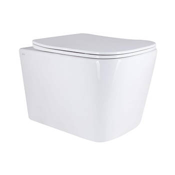 Унітаз підвісний Qtap Tern Ultra Quiet із сидінням із сидінням Soft-Close WHITE QT17332303AW
