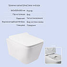 Набір Qtap інсталяція 3 в 1 Nest QT0133M425 з панеллю змиву лінійної QT0111M08V1384W + унітаз з сидінням Crow, фото 3