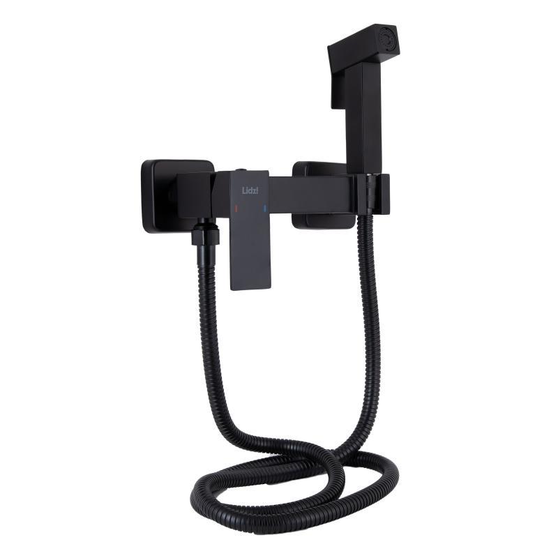 Набір для гігієнічного душу Lidz Kubis 110 Black LDKUB110BLA46104 прямокутний, фото 1