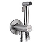 Набір для гігієнічного душу Lidz Aria 111 Nickel LDARI111NKS46105 округлий, фото 3