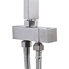 Душова стійка універсальна Lidz Kubis 1120 на два споживачі LDKUB1120NKS46111 Nickel, фото 3