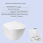 Набір Qtap інсталяція 3 в 1 Nest QT0133M425 з панеллю змиву круглої QT0111M11V1146MB + унітаз з сидінням Jay, фото 3