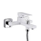 Змішувач для ванни Qtap Gemini (з душовим гарнітуром) QTGEM259CRW45683 Chrome/White, фото 3