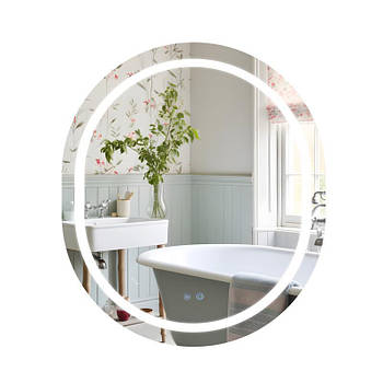 Дзеркало Qtap Gemini 800х700 з LED-підсвіткою Touch, з антизапотіванням, з димером, р. темп. кольору