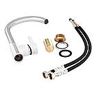 Кран для кухні Qtap Grand WCR 007F білий хром одноважільний латунь, фото 7