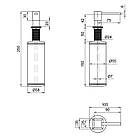 Дозатор для мийного засобу Lidz LK117 квадратний Brushed Steel (LDLK117BRU46399), фото 2