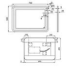 Дзеркало Qtap Swan 500х700 з LED-підсвіткою, Reverse QT167814145070W, фото 2