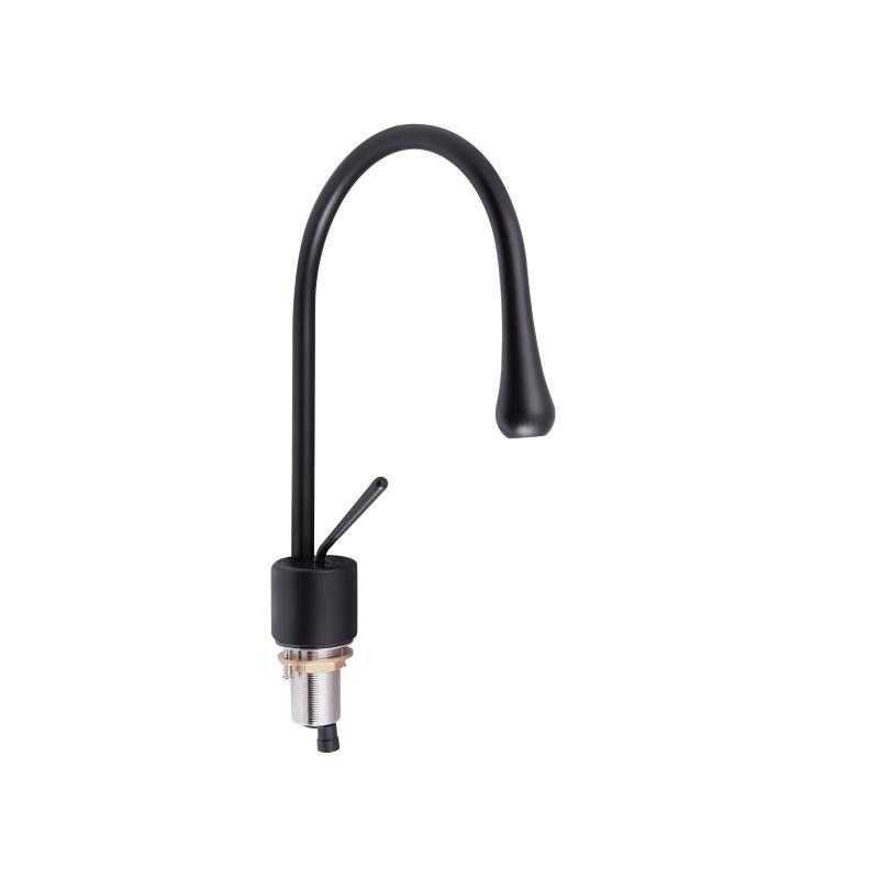 Змішувач для раковини Qtap Virgo 1066103B чорний матовий високий