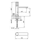 Змішувач для умивальника eco-smart Qtap Brno 1067103B чорний матовий anti-touch, фото 3