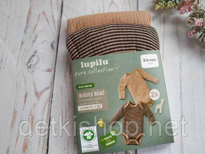 Комплект боді з довгим рукавом Lupilu 62-68 см (2-6М)