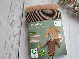 Комплект боді з довгим рукавом Lupilu 62-68 см (2-6М)