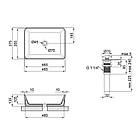 Раковина-чаша Qtap Tern 475х370х140 Matt black з донним клапаном QT172074MBMB, фото 2