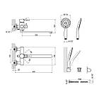 Змішувач для ванни Lidz Aria 05D-BES Black, фото 2