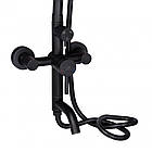 Душова система з нержавіючої сталі з тропічним душем Lidz Aria 06L-BES Black чорна матова, фото 3