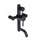 Душова система з нержавіючої сталі з тропічним душем Lidz Aria 06L-BES Black чорна матова, фото 4