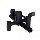 Душова система з нержавіючої сталі з тропічним душем Lidz Aria 06L-BES Black чорна матова, фото 5