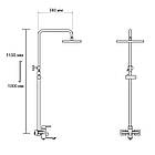 Душова система універсальна Lidz Sofi 1030 на три споживачі (з виливом) (k35) LDSOF1030CRM44975 Chrome, фото 2