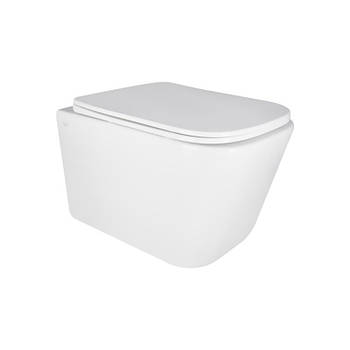 Унітаз підвісний Qtap Crow безобідковий із сидінням Soft-close QT05335171W